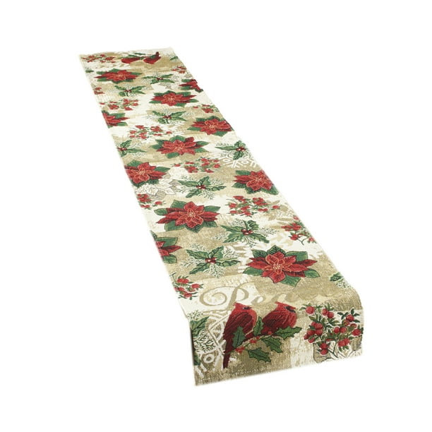 First Christmas Tapestry Table Runner 72" x 13" New